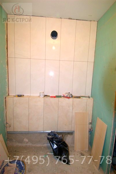 Ремонт маленькой ванной комнаты - компанией ЯСК - СТРОЙ